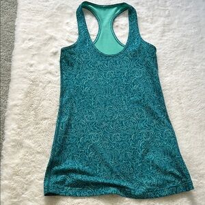 Lululemon Athletica limited edition Turquoise Paisley Tank Top